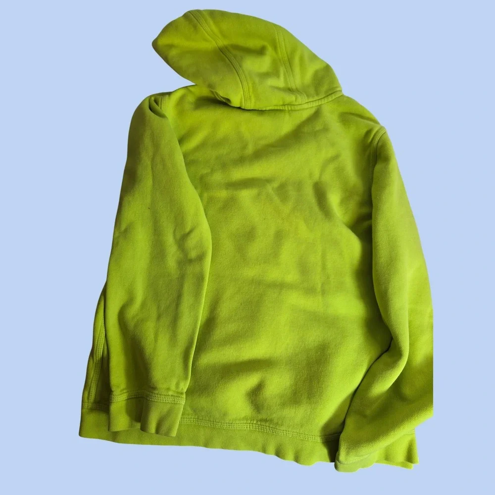 Nike Kids XL Pullover Hoodie Lime Green Neon Yellow Swoosh Logo Fleece Hoodie